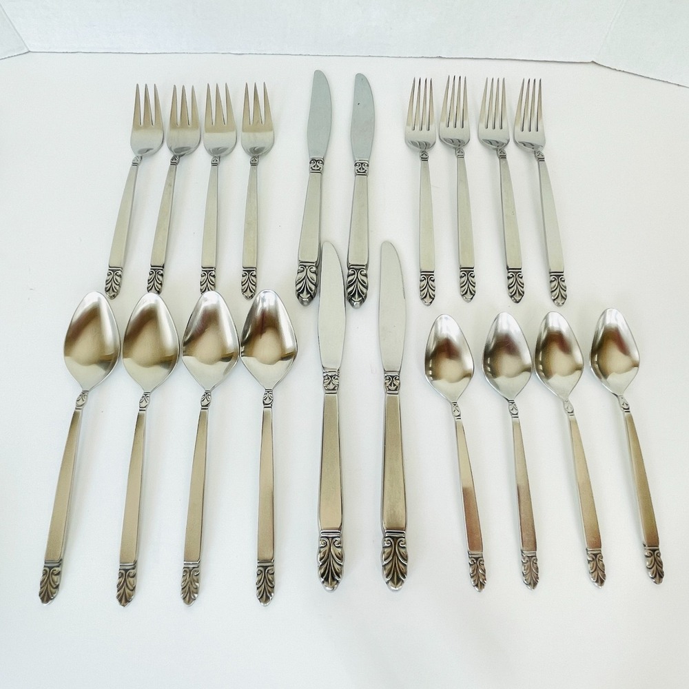 International Silver NORSE Satin Stainless Steel Flatware -20 pcs-Service for 4